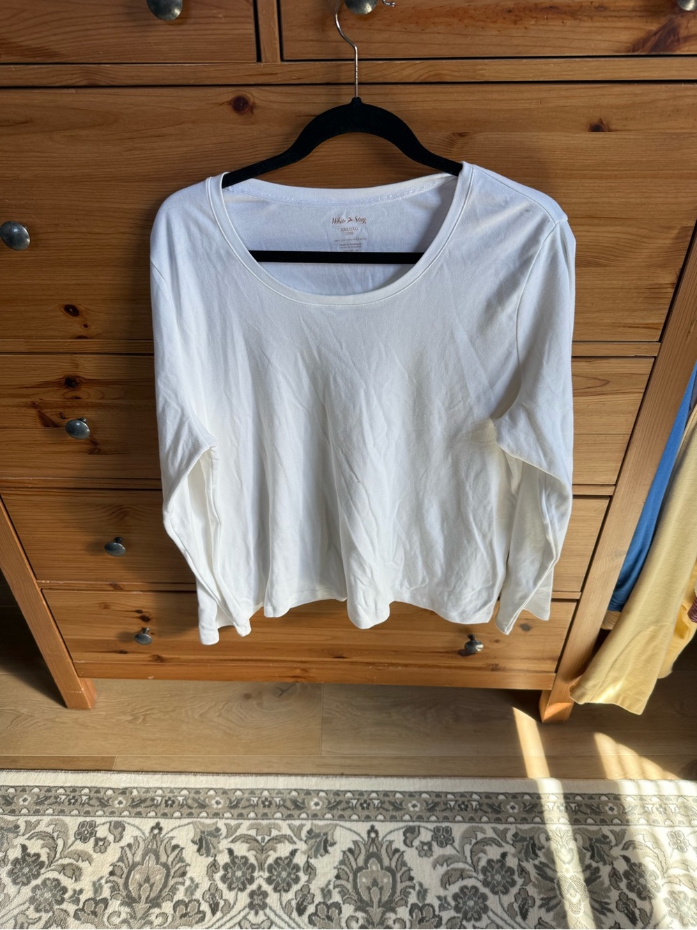 White Stag White Long-Sleeve Scoop Neck Top